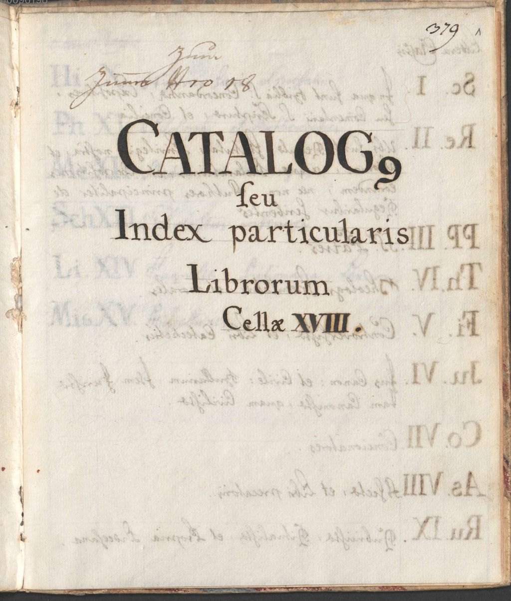 Cover of Amberg, Franziskanerkloster: Kataloge der Zellenbestände, 1775 - 1797 und 1802, Bd. 26 - BSB Cbm Cat. 352(26