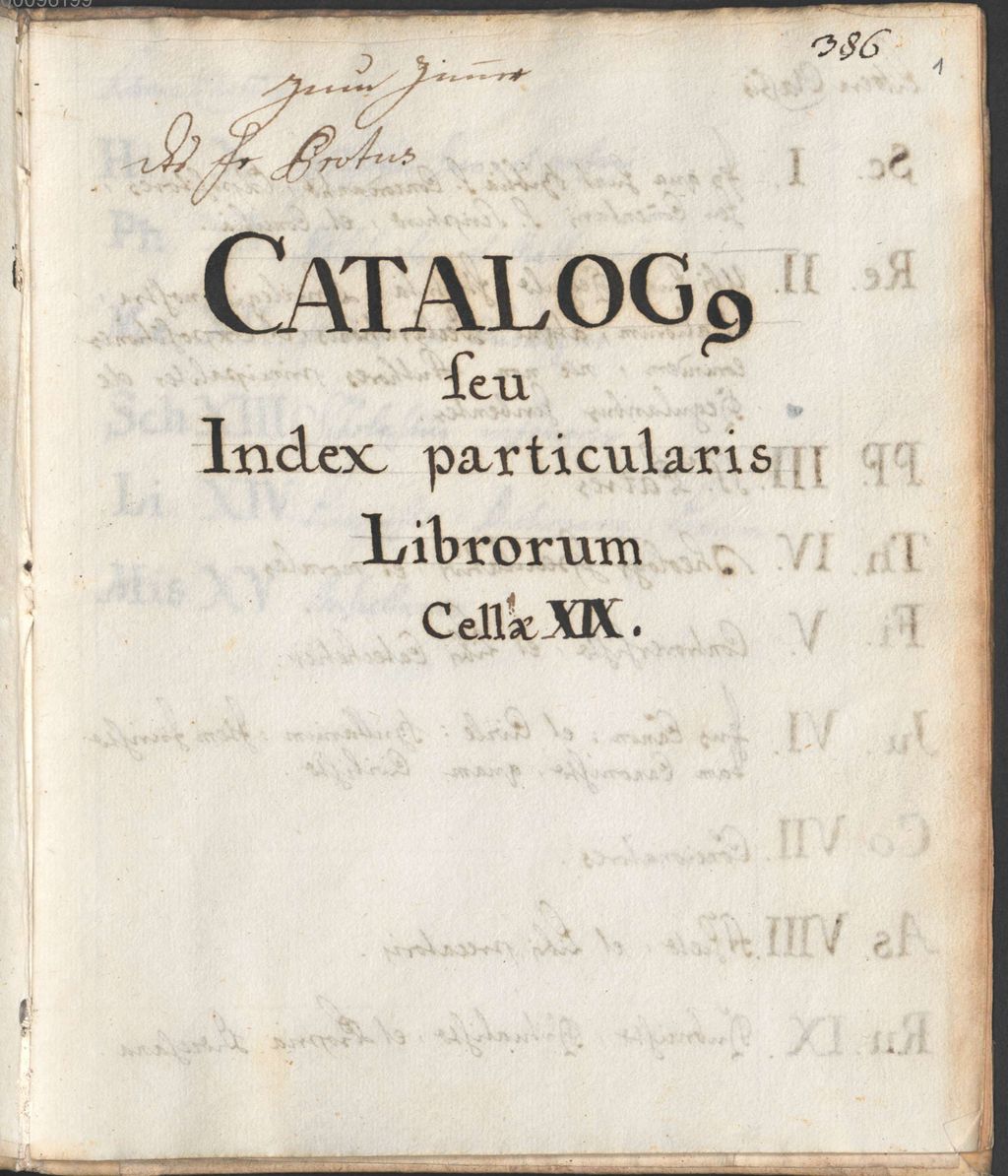 Cover of Amberg, Franziskanerkloster: Kataloge der Zellenbestände, 1775 - 1797 und 1802, Bd. 27 - BSB Cbm Cat. 352(27