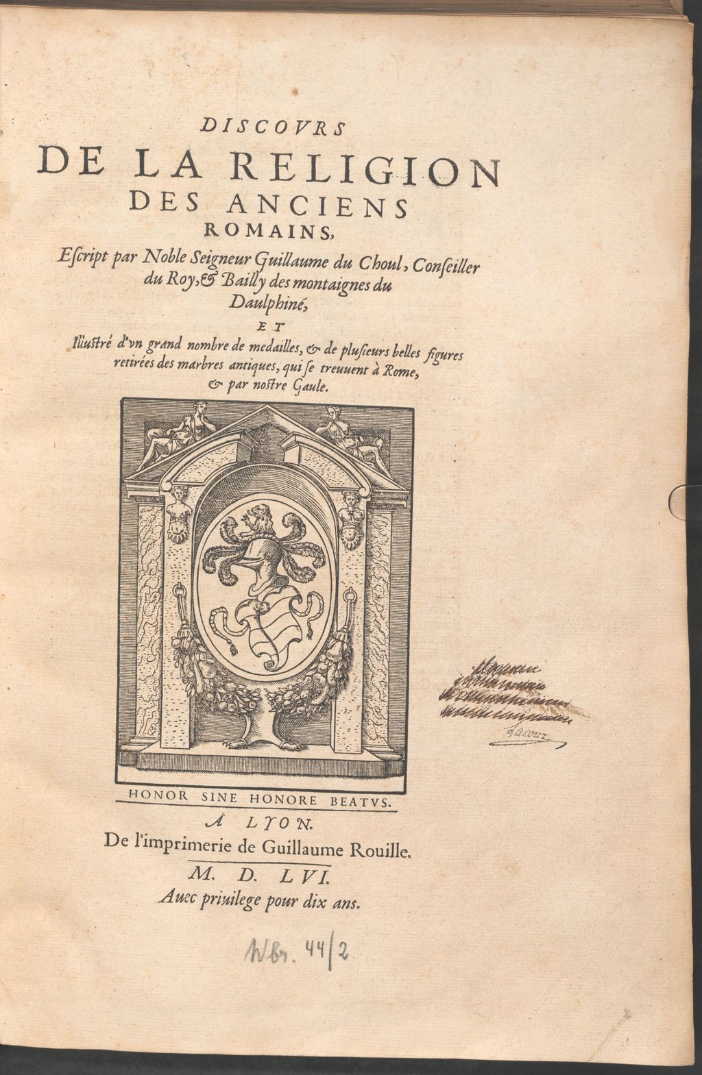 Cover of Discovrs De La Religion Des Anciens Romains
