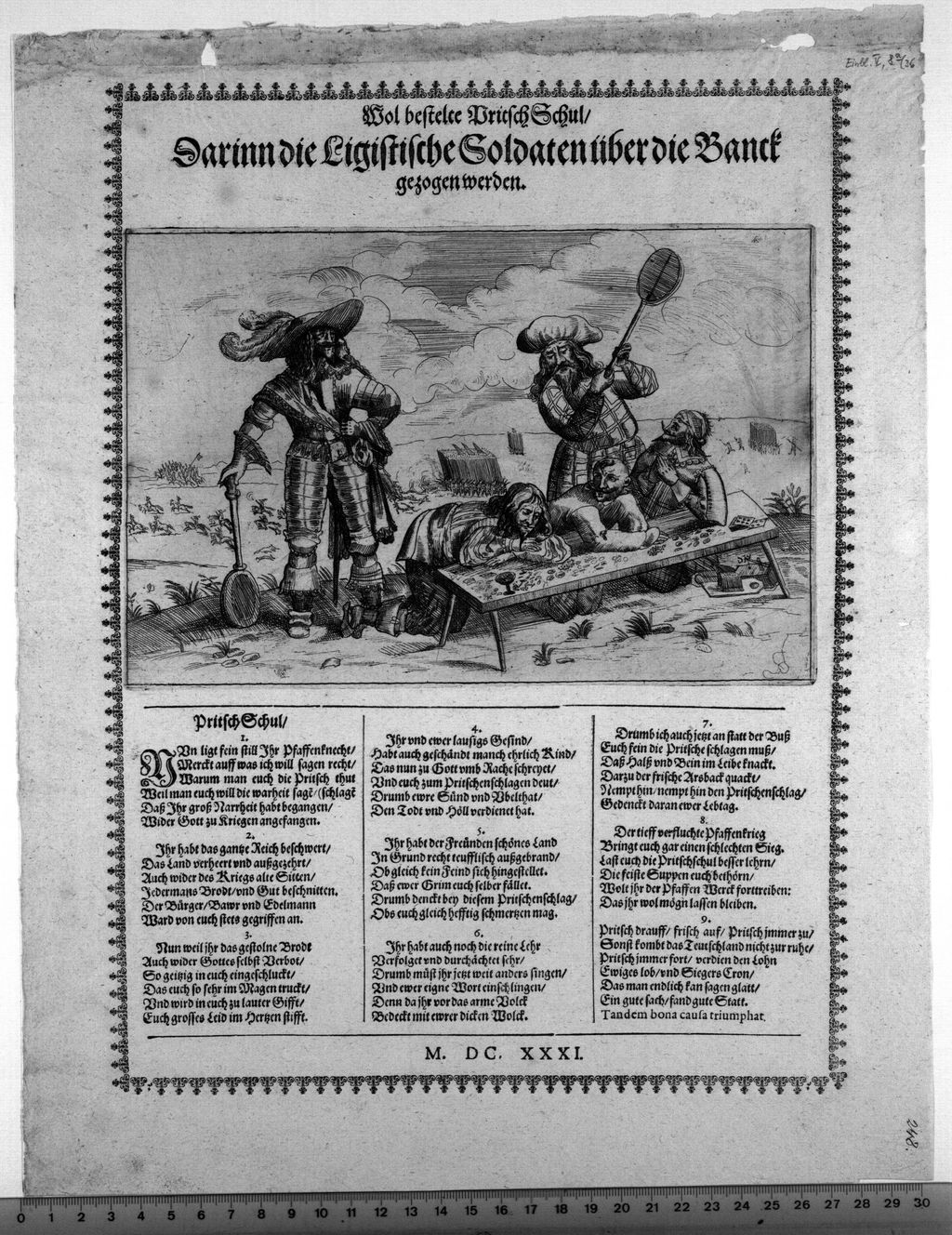 Cover of Wol bestelte PritschSchul Darinn die Ligistische Soldaten über die Banck gezogen werden