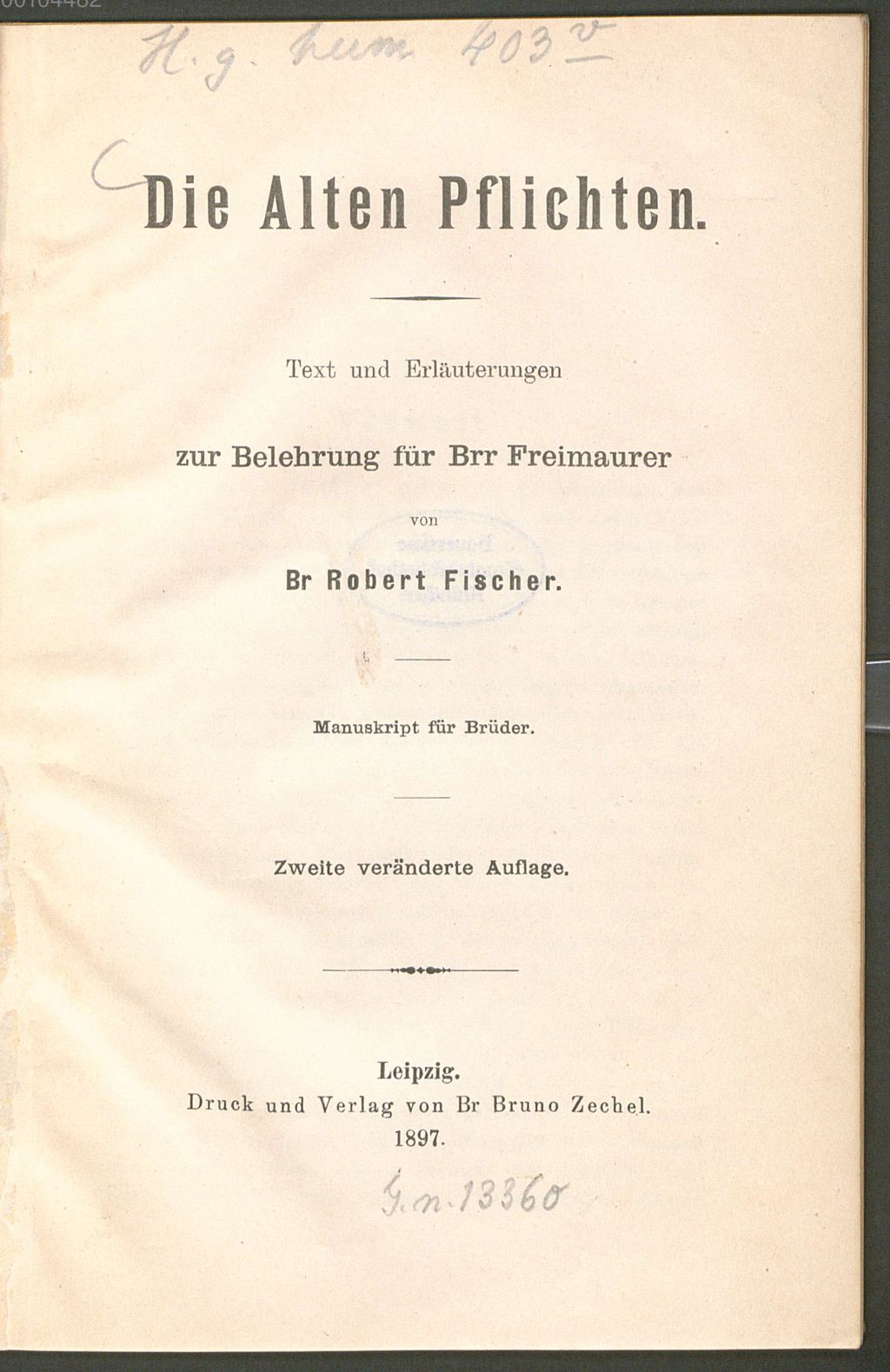 Cover of Die Alten Pflichten