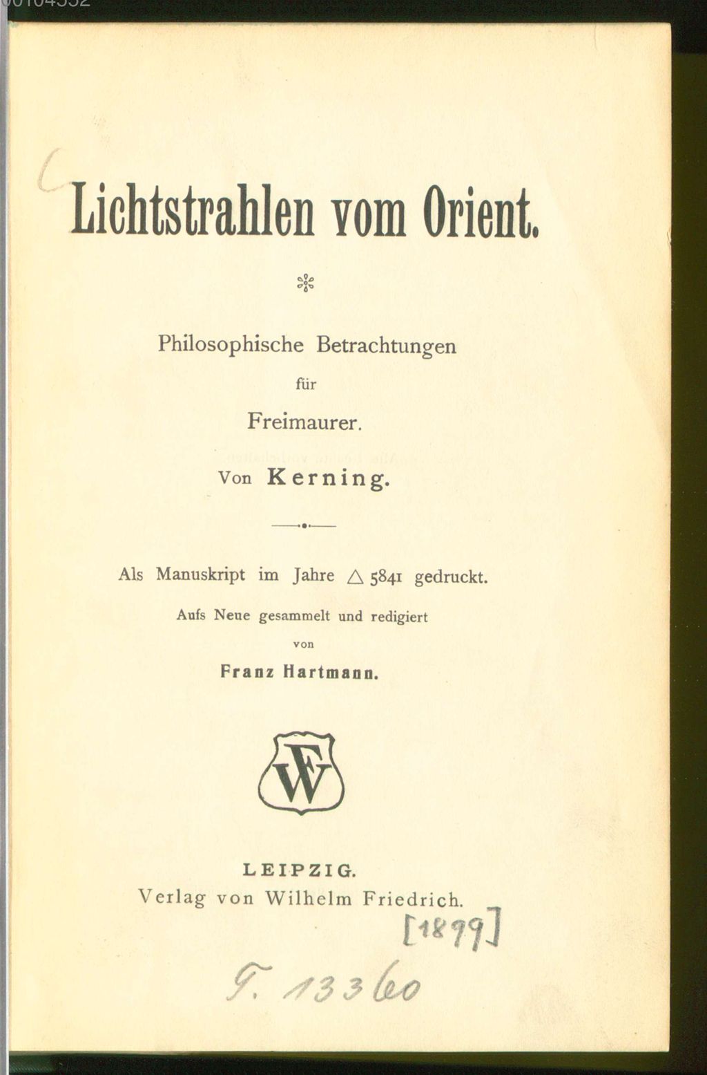 Cover of Lichtstrahlen vom Orient