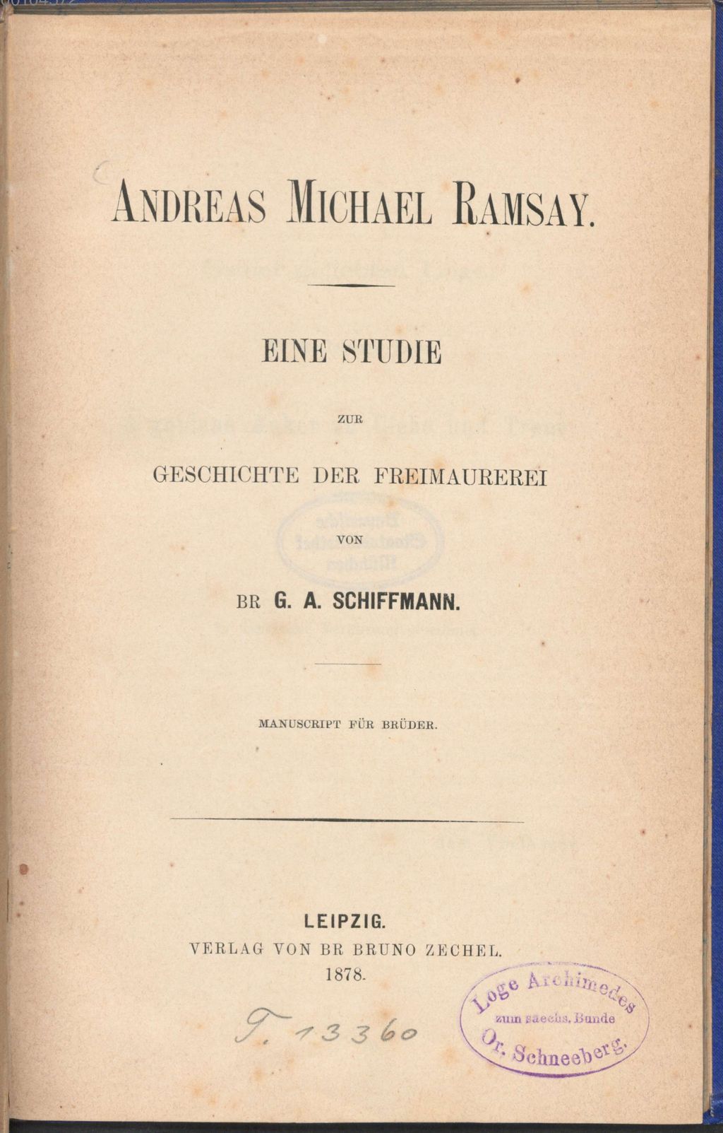 Cover of Andreas Michael Ramsay