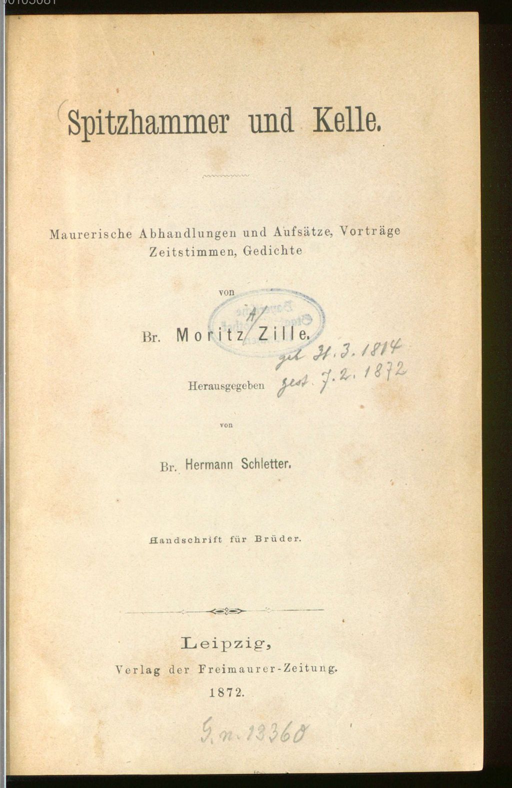 Cover of Spitzhammer und Kelle