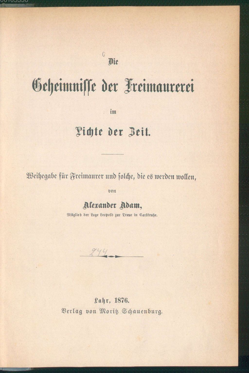 Cover of Die Geheimnisse der Freimaurerei