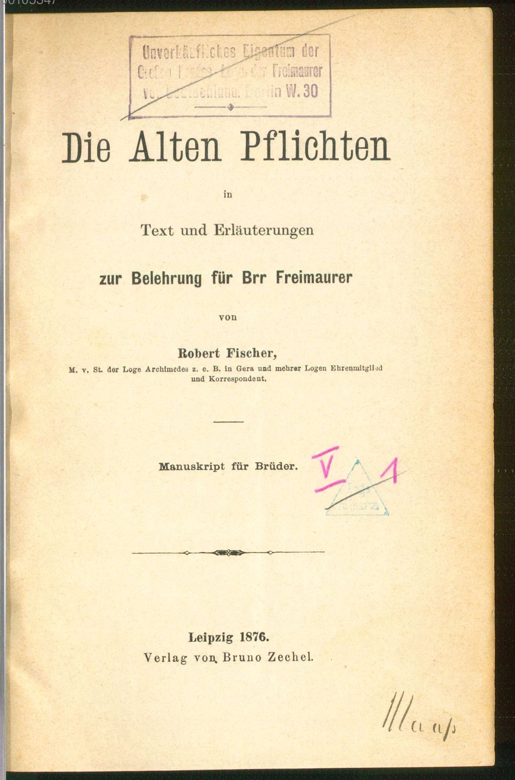 Cover of Die alten Pflichten