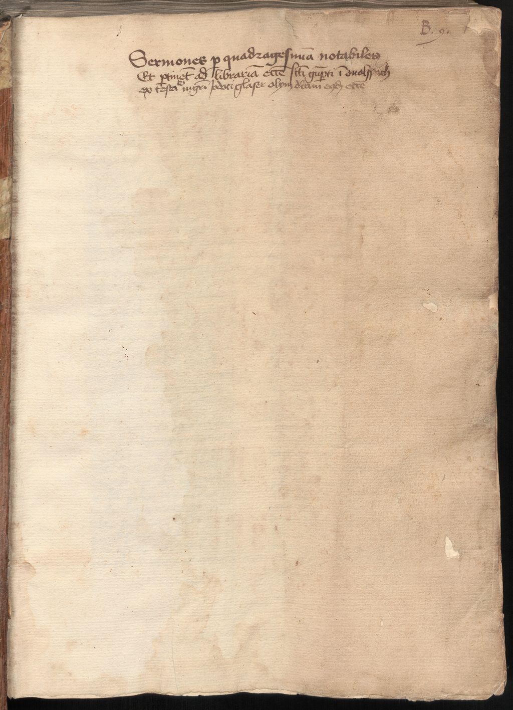 Cover of Postilla super evangelia quadragesimalia - Staatliche Bibliothek Ansbach Ms. lat. 56