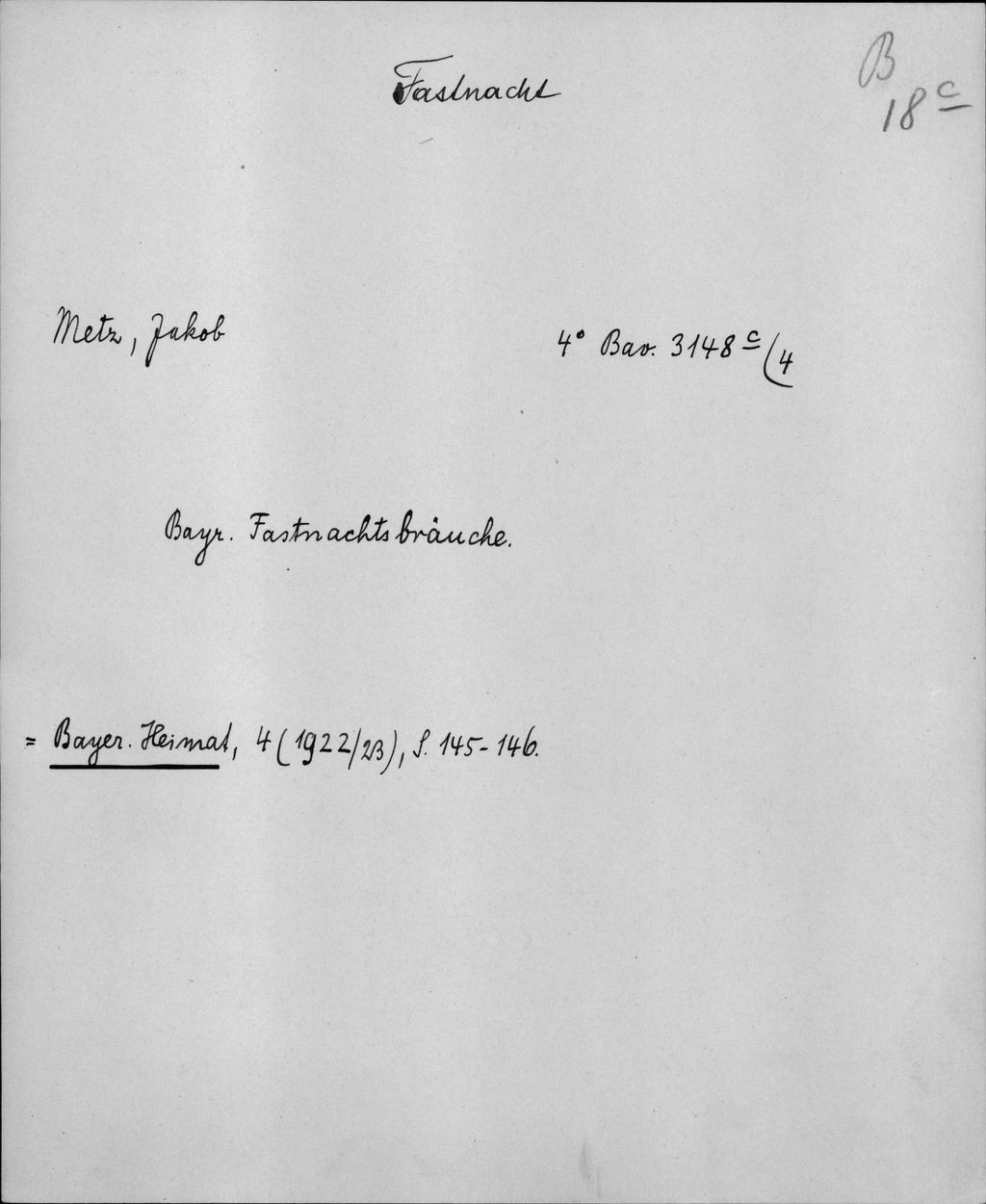Cover of Alter Realkatalog (1501-1952), Teil Bayern. 18 a,2, Volkskunde ; im Einzelnen, alphabetisch: F-J - BSB Cbm Cat. 805(1 b 18 a,2
