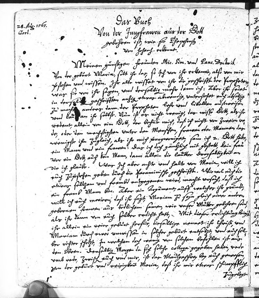 Cover of Theophrasti ex Hohenheim libellus de virgine Sancta theotoca (deutsch) - BSB Cgm 4416(21
