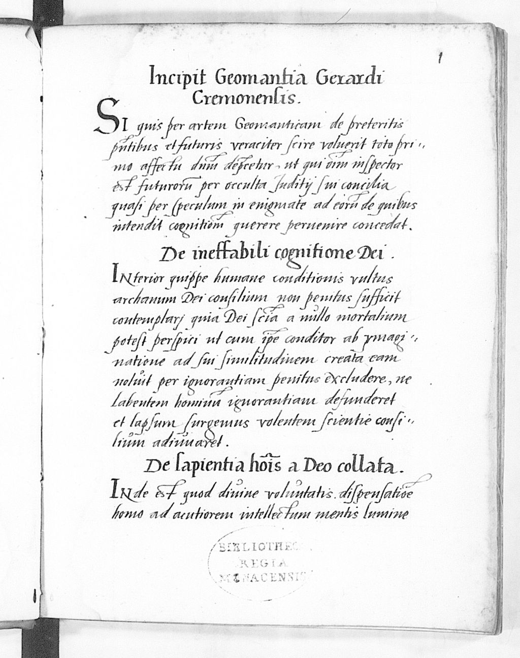 Cover of Geomantia Gerardi Cremonensis - BSB Clm 541