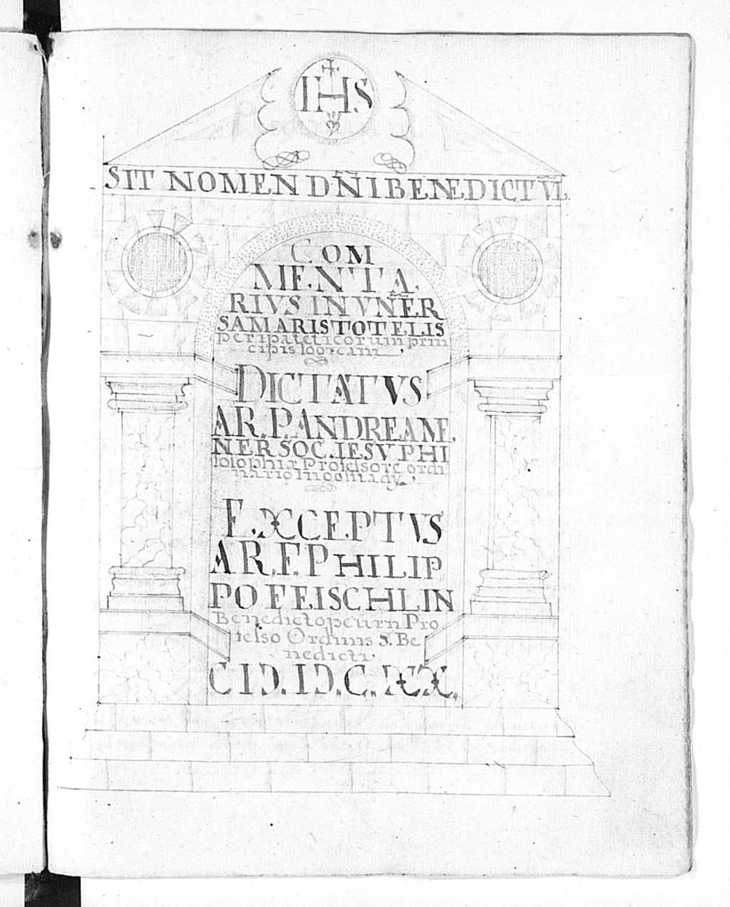 Cover of Andreae Mener S.J. professoris Ingolst. commentarii in Aristotelis universam logicam; in VIII libros Physicorum et IV de coelo; de generatione et corruptione, de meteoris, Metaphysica ; de anima Band 1 - BSB Clm 4824 a
