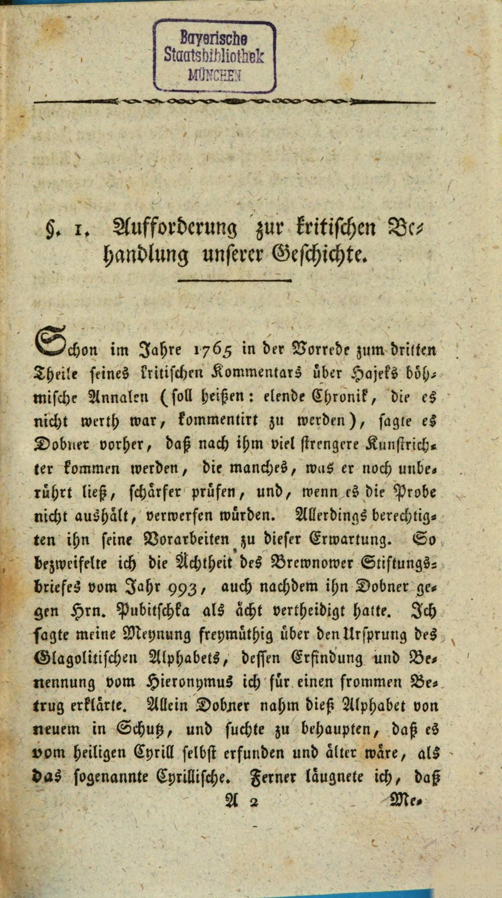 Cover of Kritische Versuche, die ältere böhmische Geschichte von spätern Erdichtungen zu reinigen