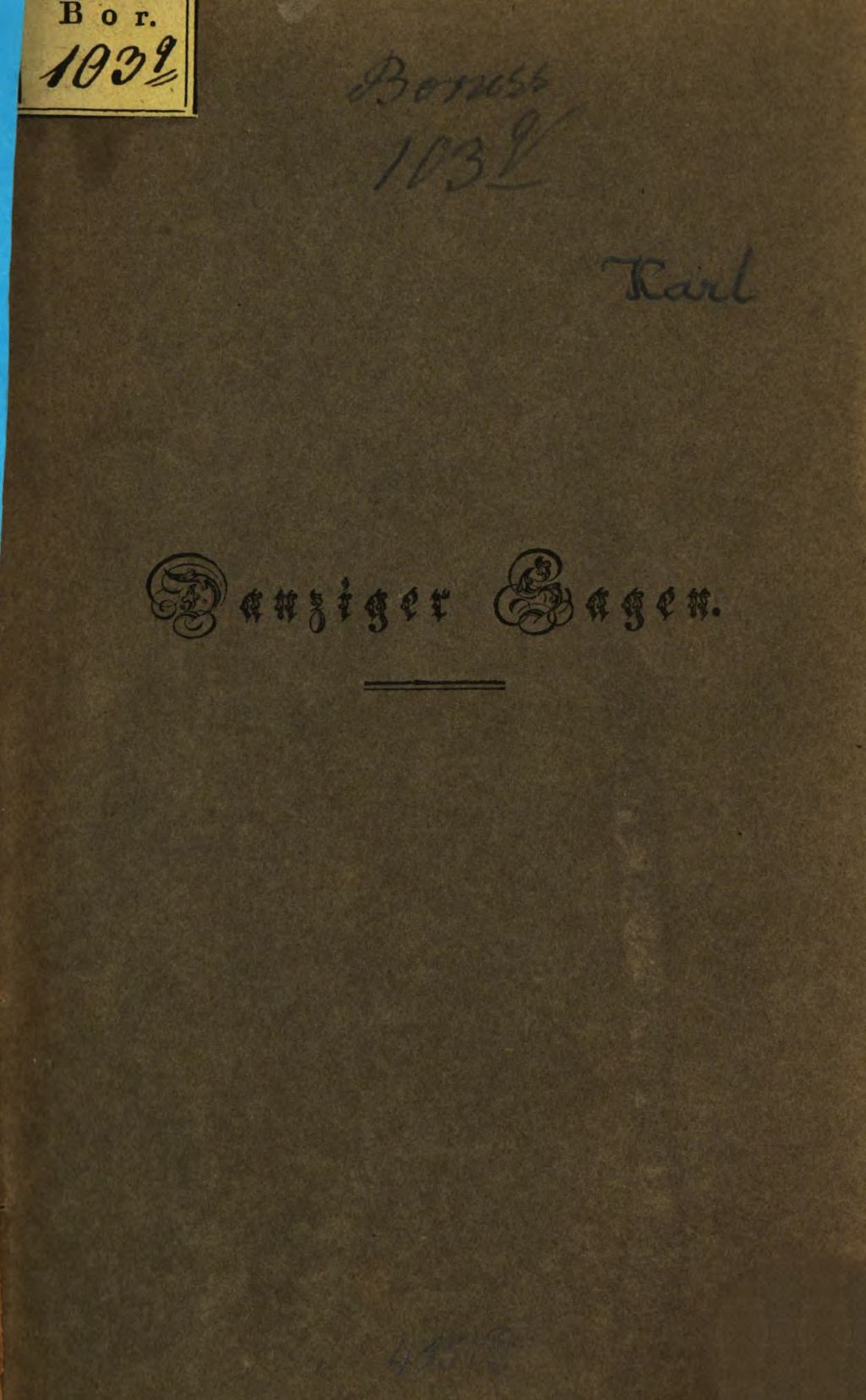 Cover of Danziger Sagen . 1