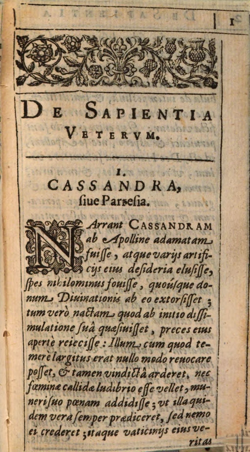 Cover of De sapientia veterum liber