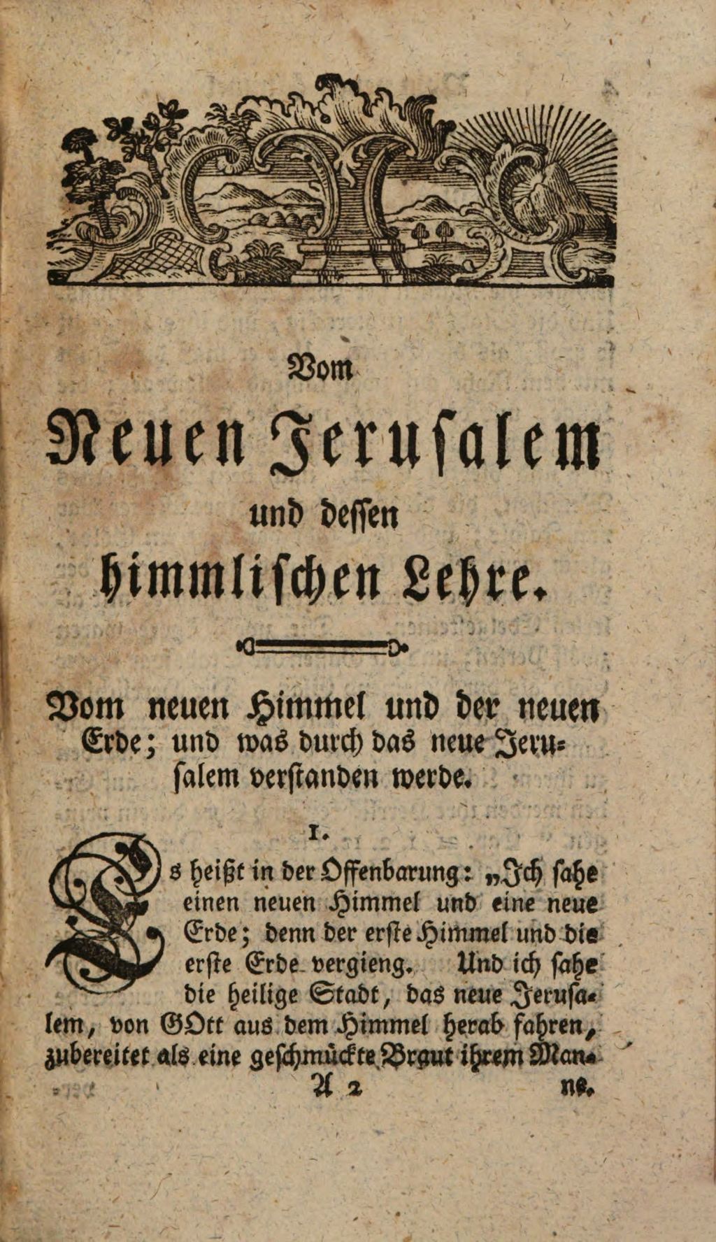 Cover of Vom Neuen Jerusalem und dessen himmlischen Lehre