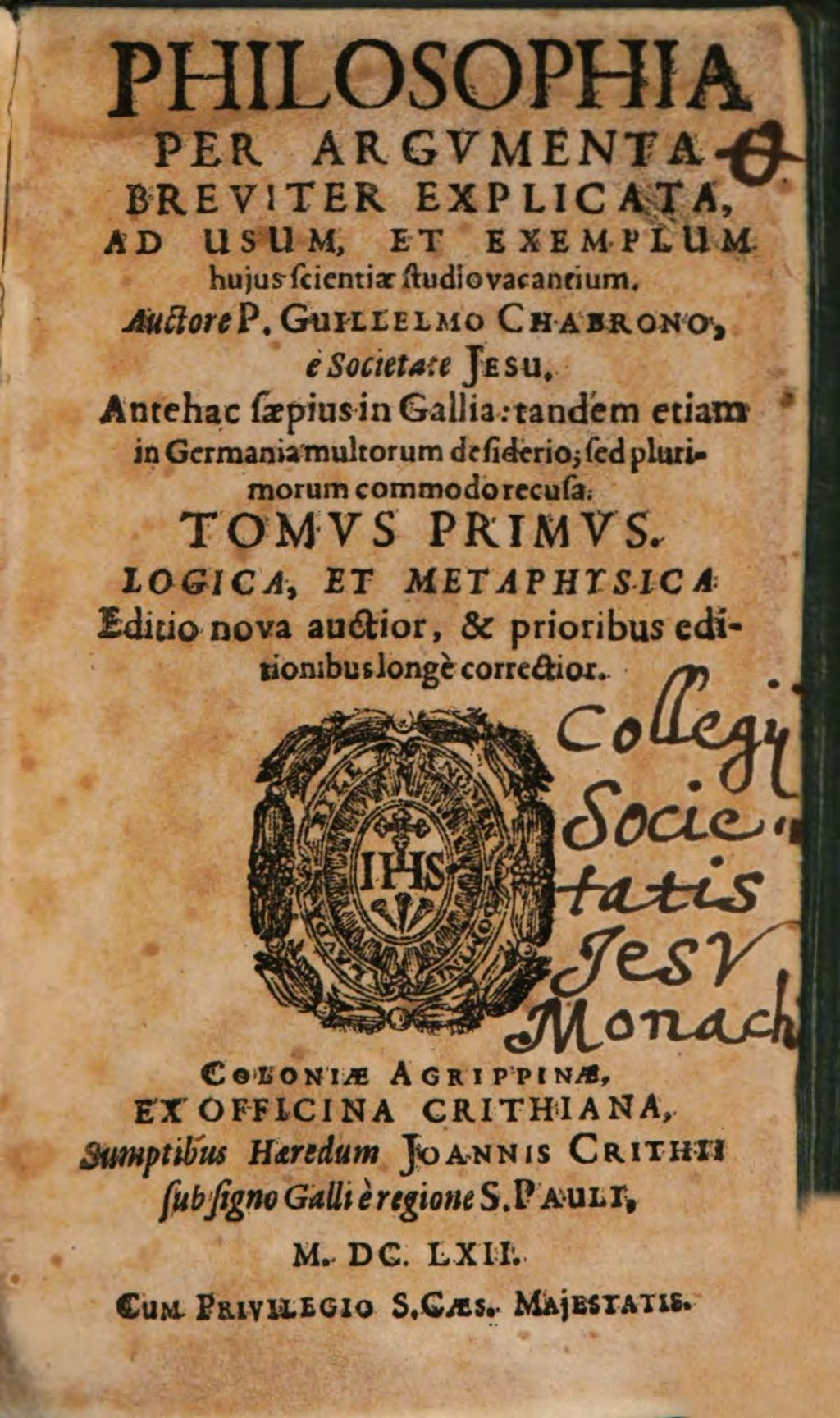 Cover of Philosophia Per Argvmenta Breviter Explicata