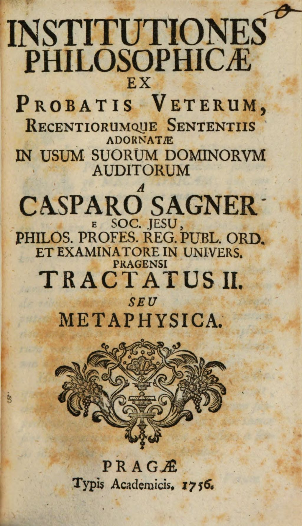 Cover of Institutiones Philosophicae