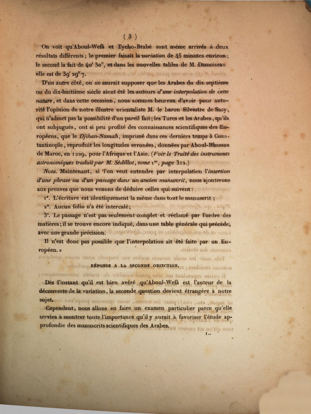 Cover of Note sur la découverte de la variation par Aboul-Wefa, astronome du 10. siècle
