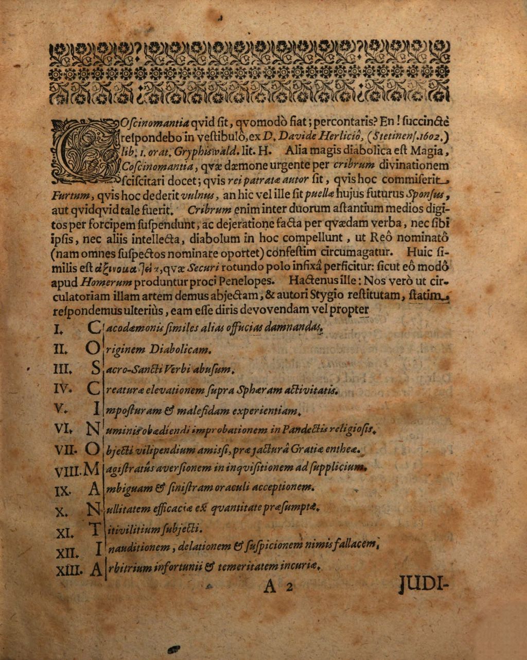 Cover of De coscinomantia, oder vom Sieb-Lauffe