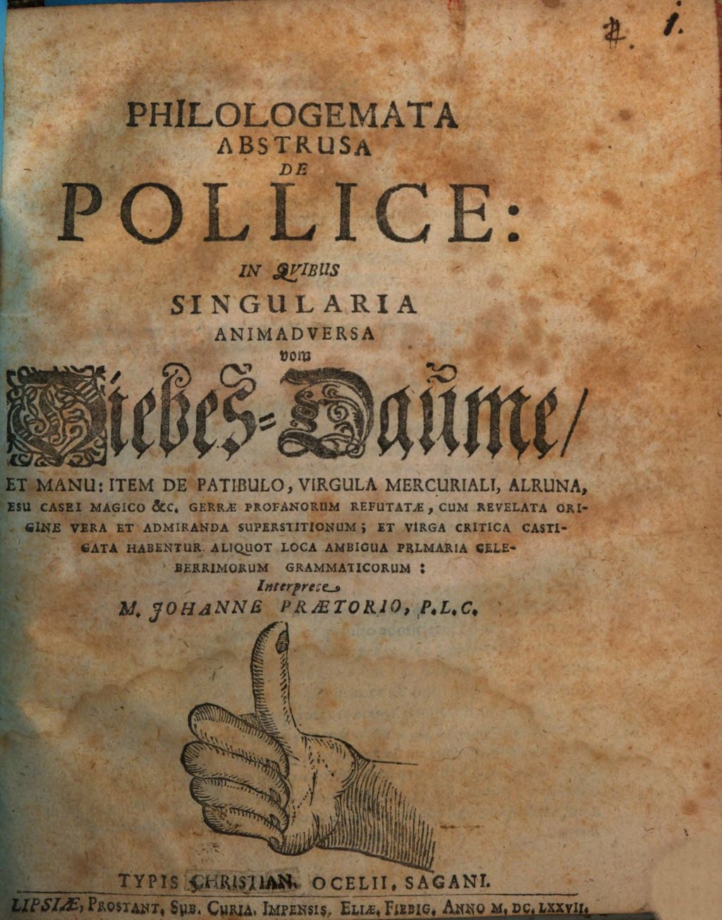 Cover of Philologemata Abstrusa De Pollice