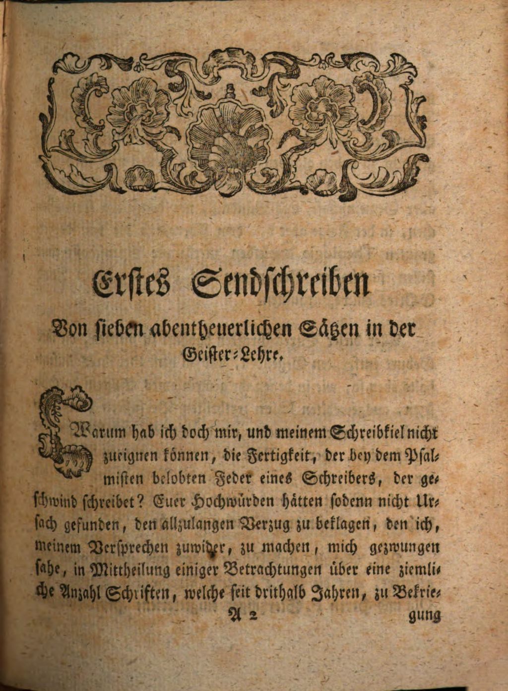 Cover of Sieben abentheuerliche Sätze in der Geister-Lehre dieses aufgeklärten Jahrhunderts