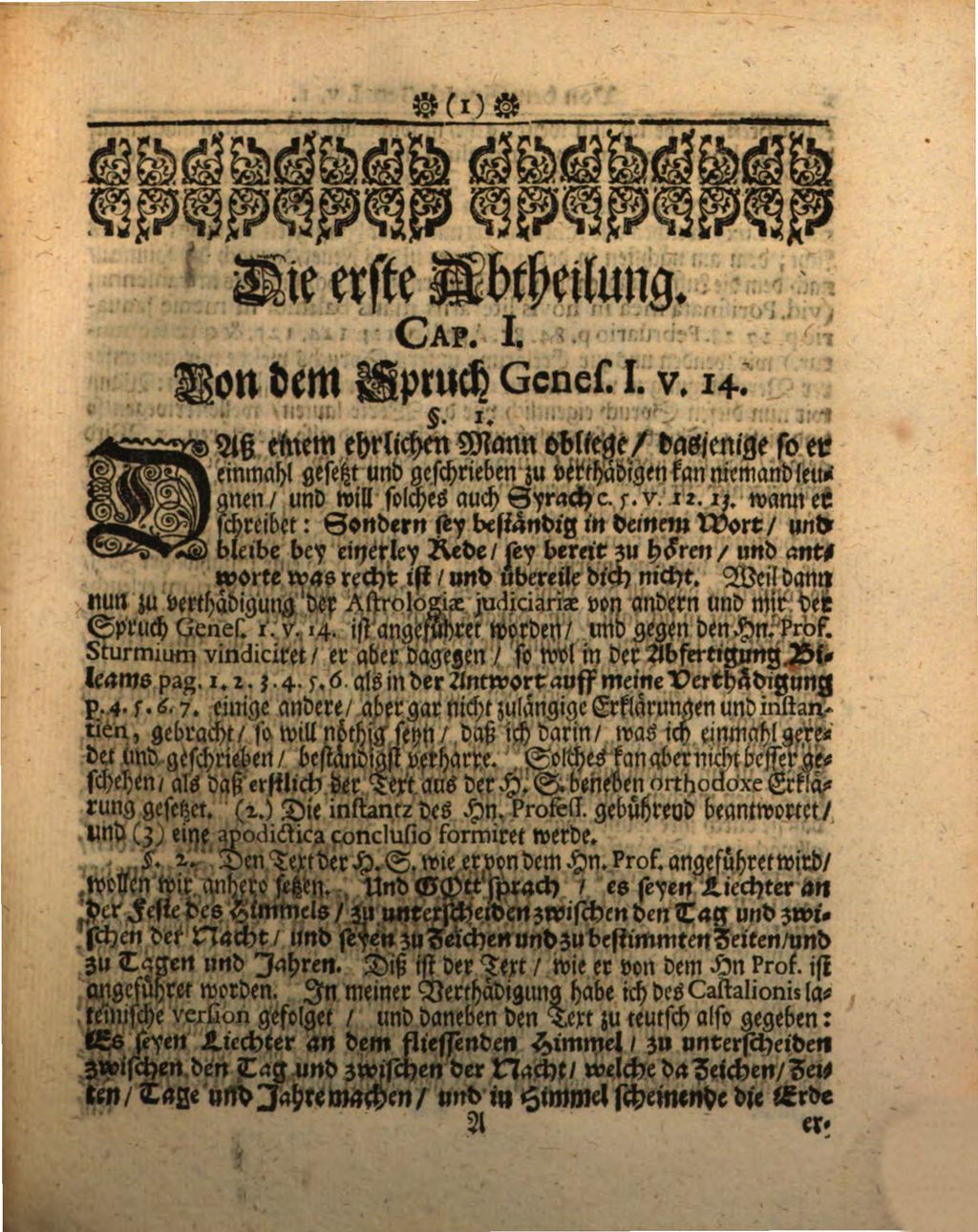 Cover of Johann Ludewig Hannemanns, M.D. & Philosophiae Naturalis ... I. Continuation Oder Fortsetzung der Verthädigung der Astrologie Metoposcopie und Chiromantie &c. Gegen Die Abfertigung Bileams und Antwort dafür