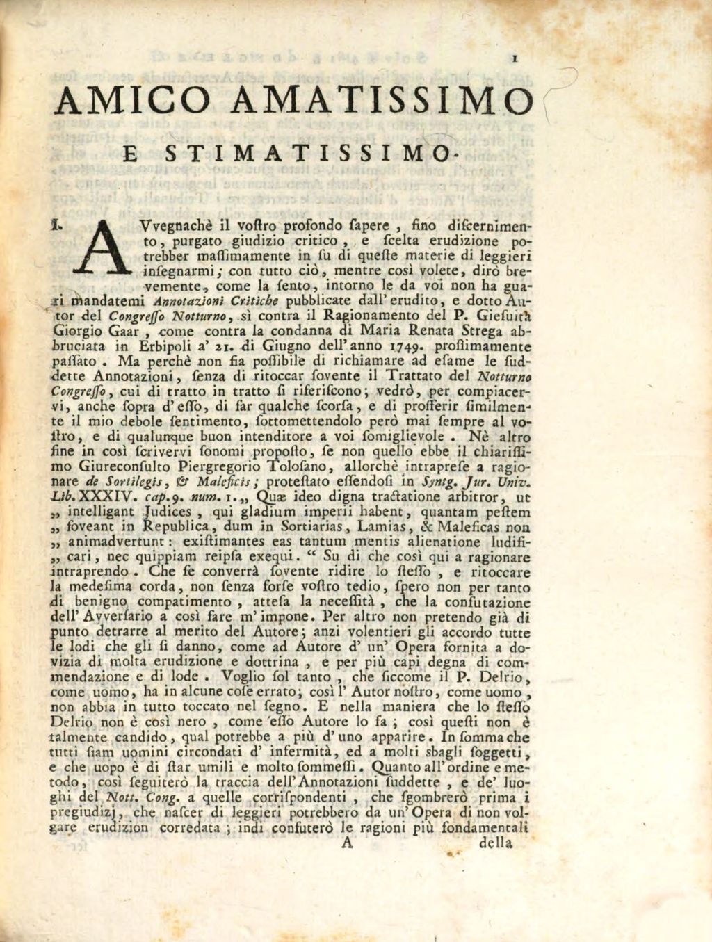 Cover of Animaversioni critiche sopra il notturno congresso delle lammie