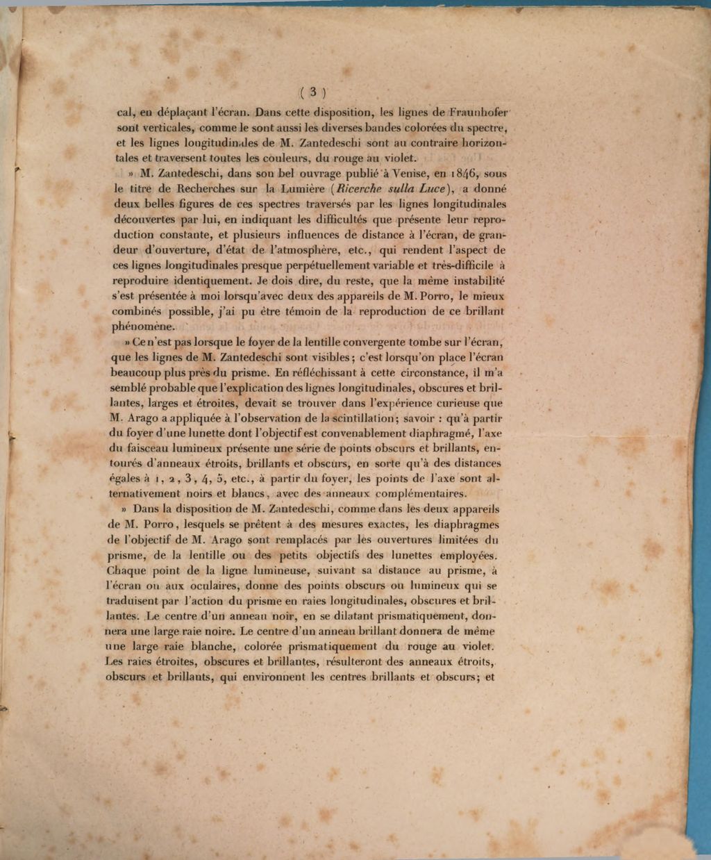 Cover of De la différence de Pouvoir dispersif des deux Électricités