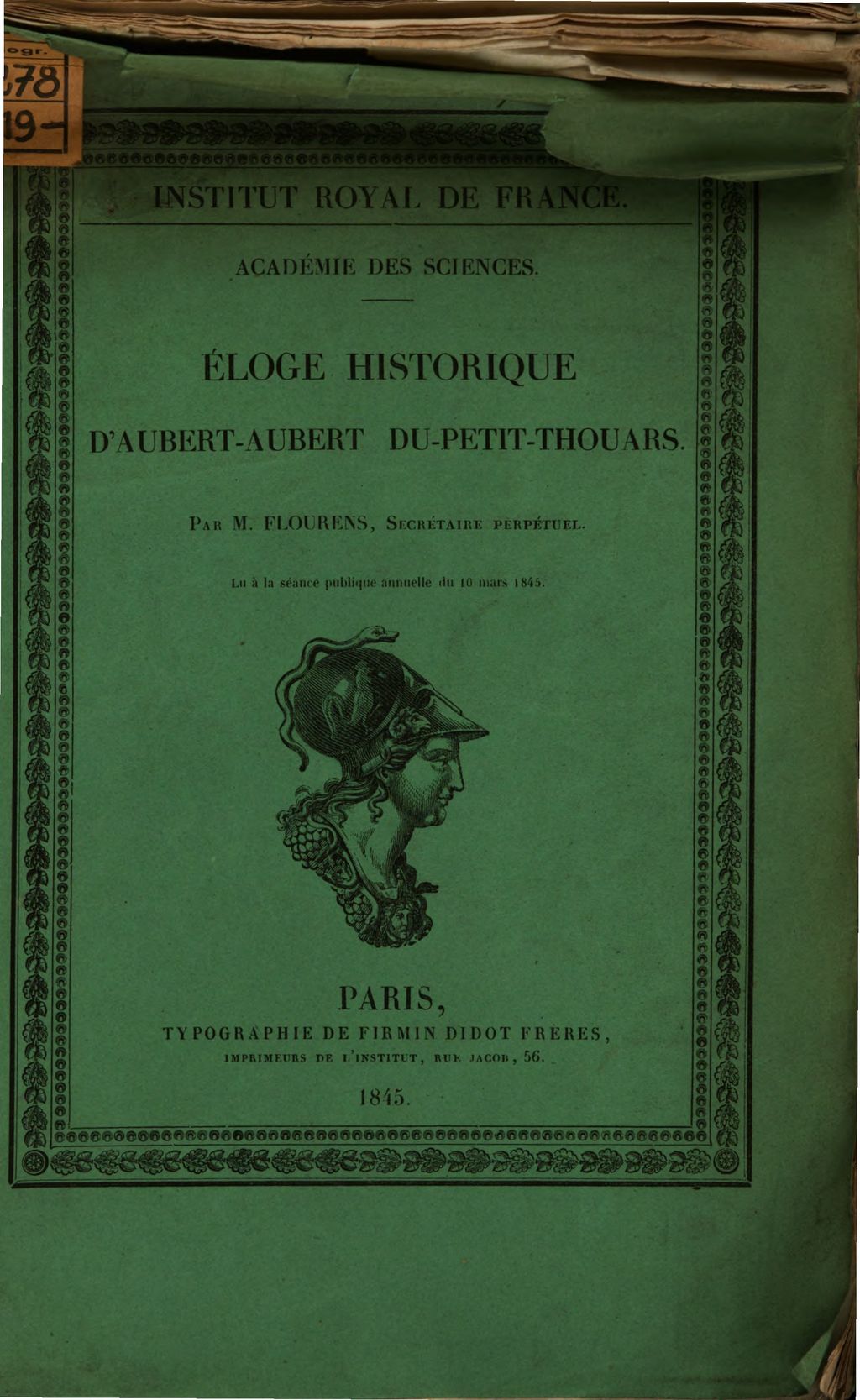 Cover of Éloge historique d'Aubert-Aubert Du-Petit-Thouars