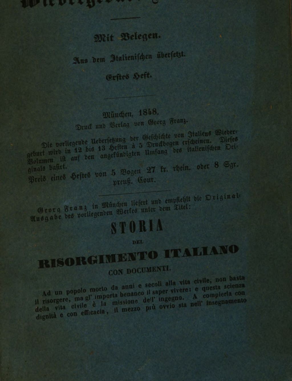 Cover of Geschichte der Wiedergeburt Italiens