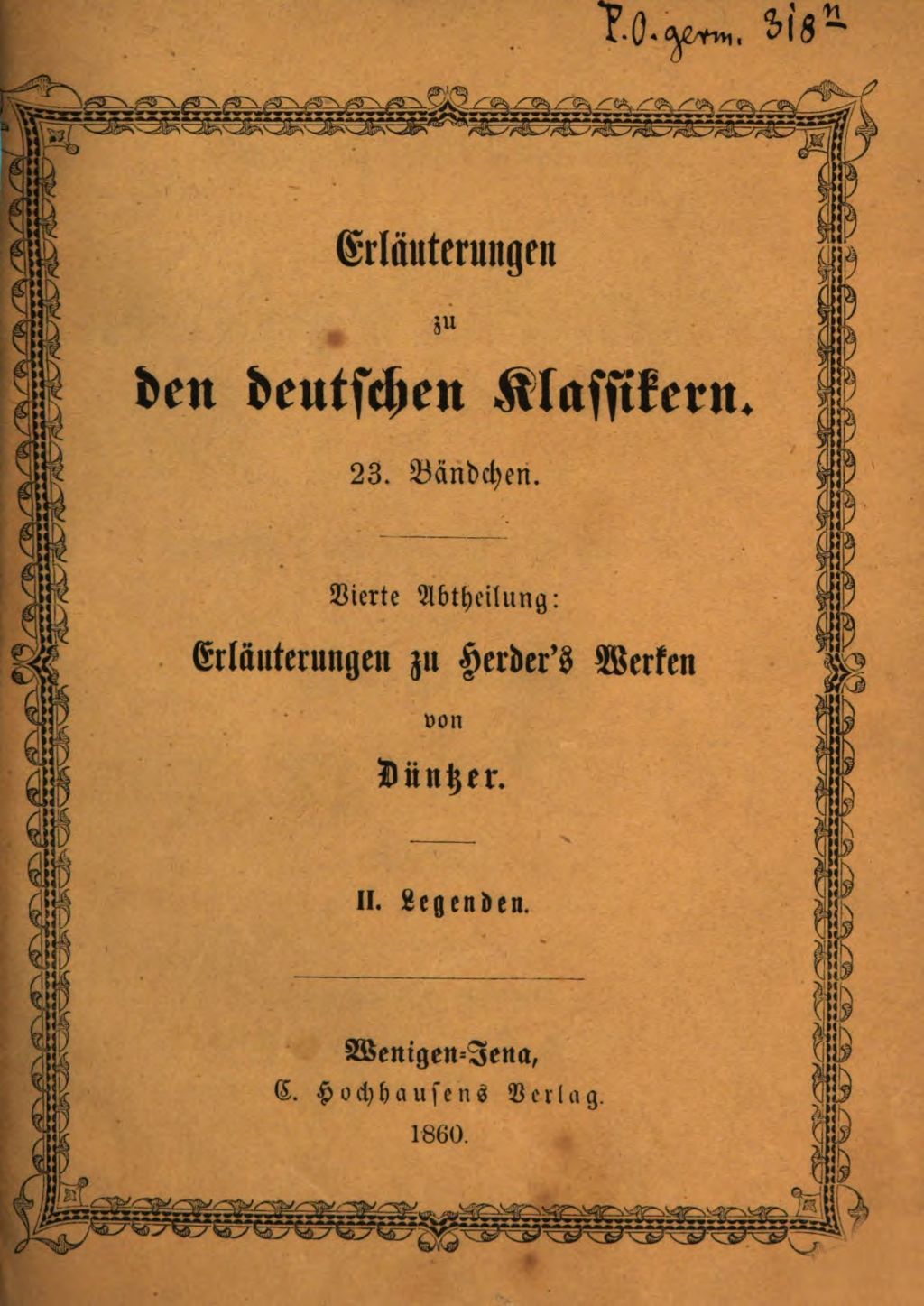 Cover of Herders Legenden