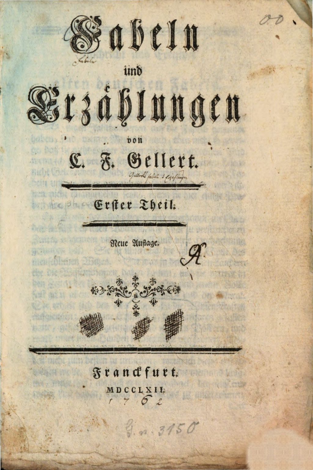 Cover of Fabeln und Erzählungen. Erster Theil