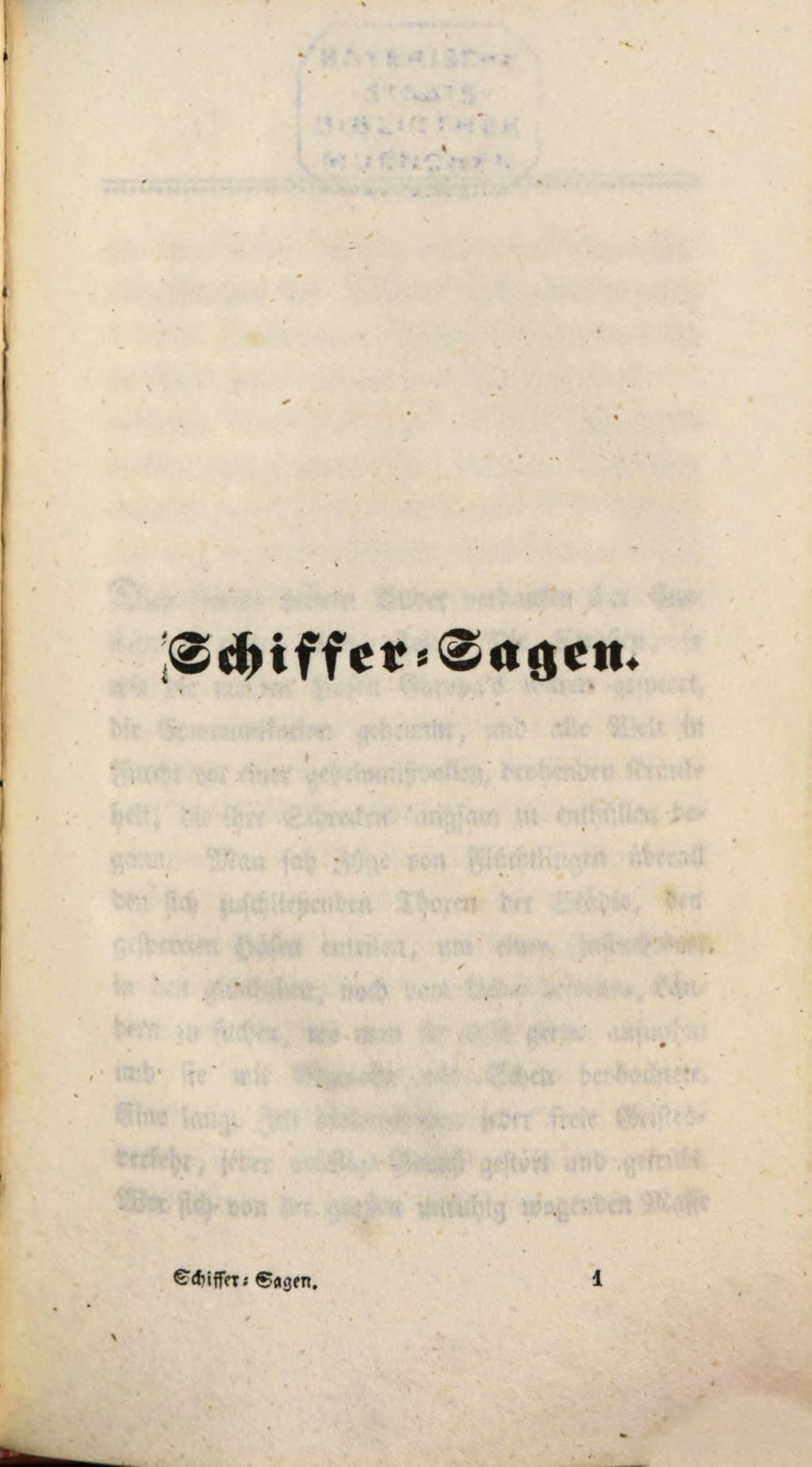 Cover of Schiffer- Sagen . 1
