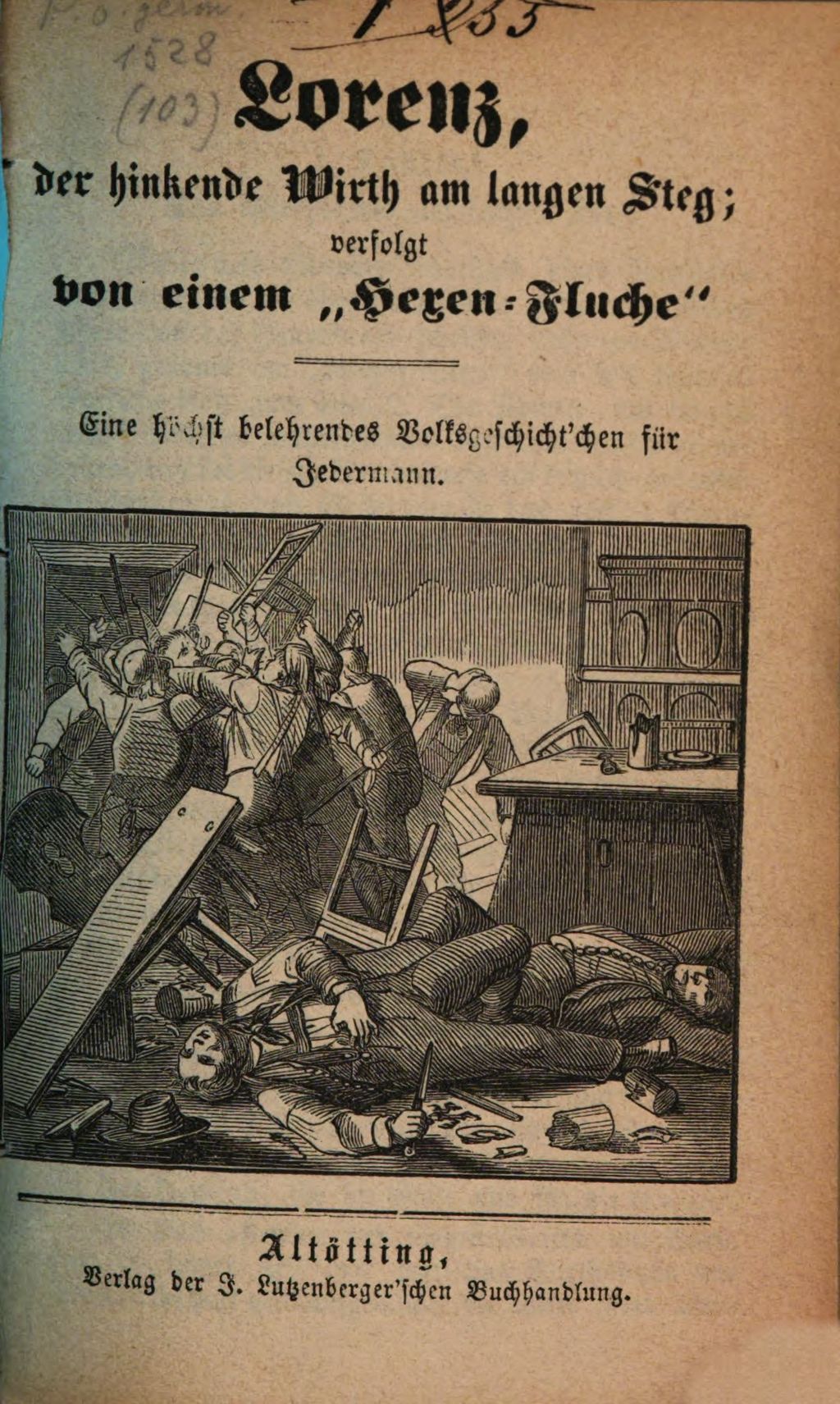 Cover of Lorenz, der hinkende Wirth am langen Steg; verfolgt von einem " Hexen -Fluche"