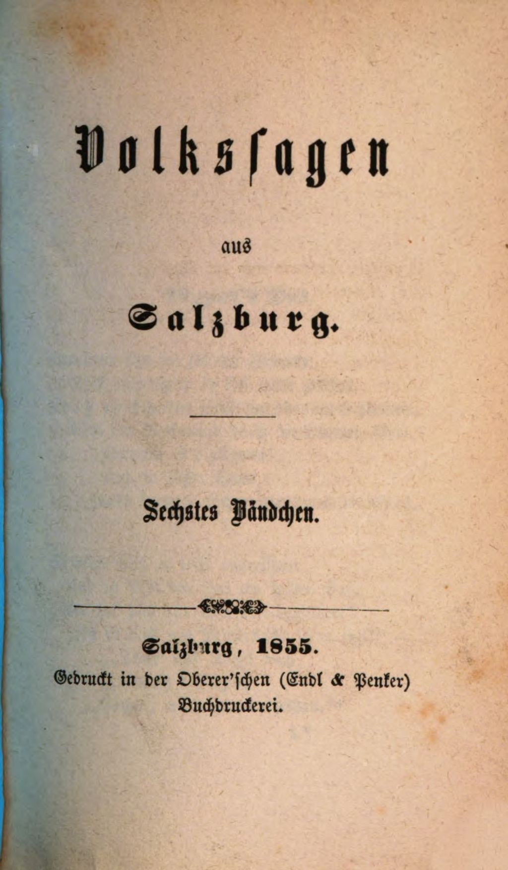 Cover of Volkssagen aus Salzburg. 6