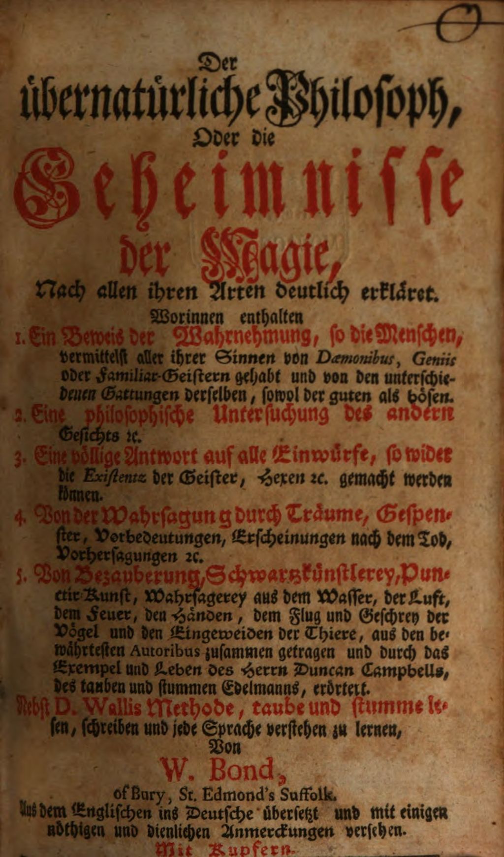 Cover of Der übernatürliche Philosoph, Oder die Geheimnisse der Magie