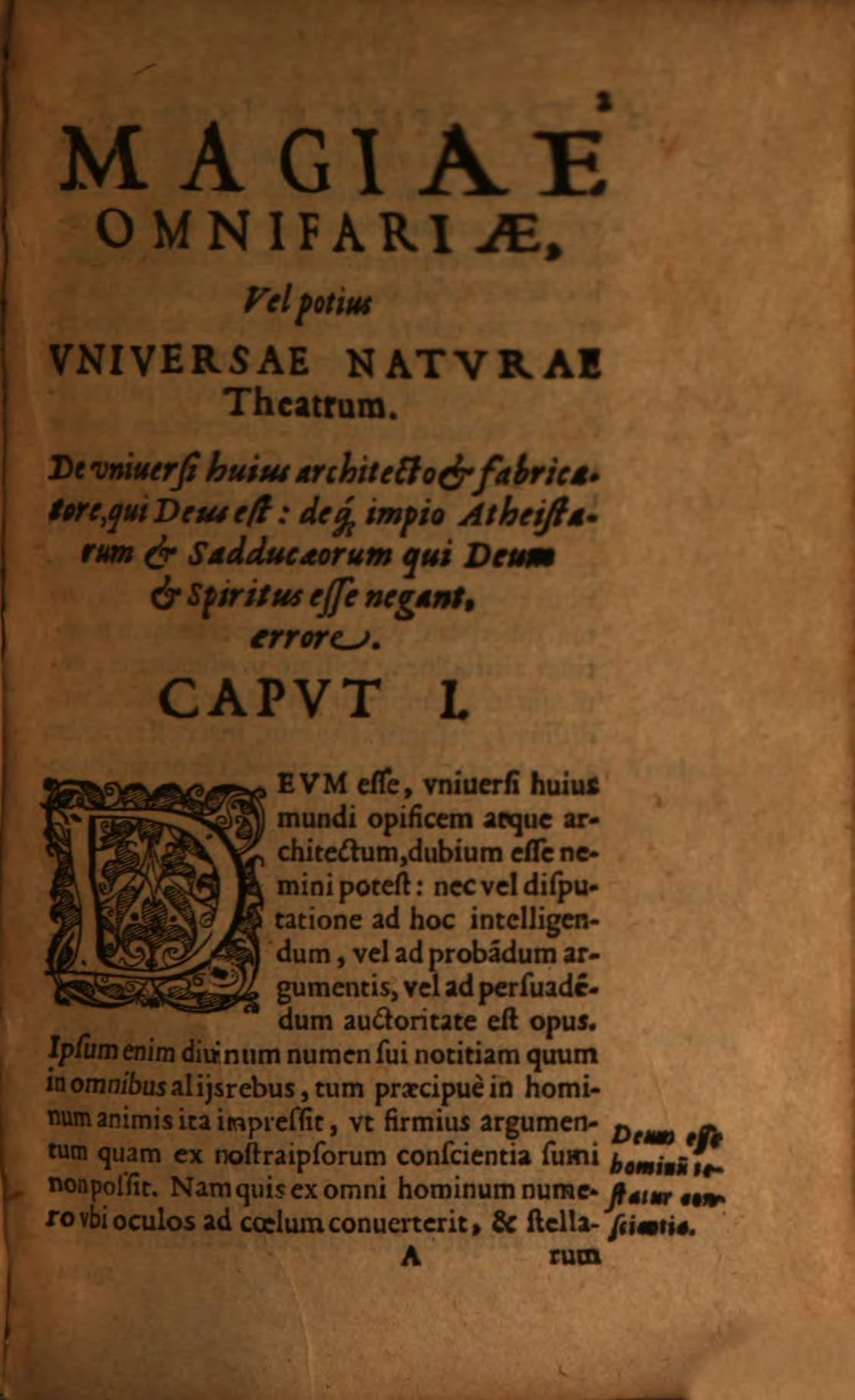 Cover of Magiae omnifariae theatrum