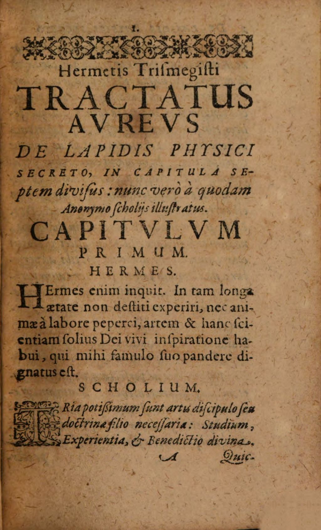Cover of Tractatus aureus de Lapidis Philosophici Secreto