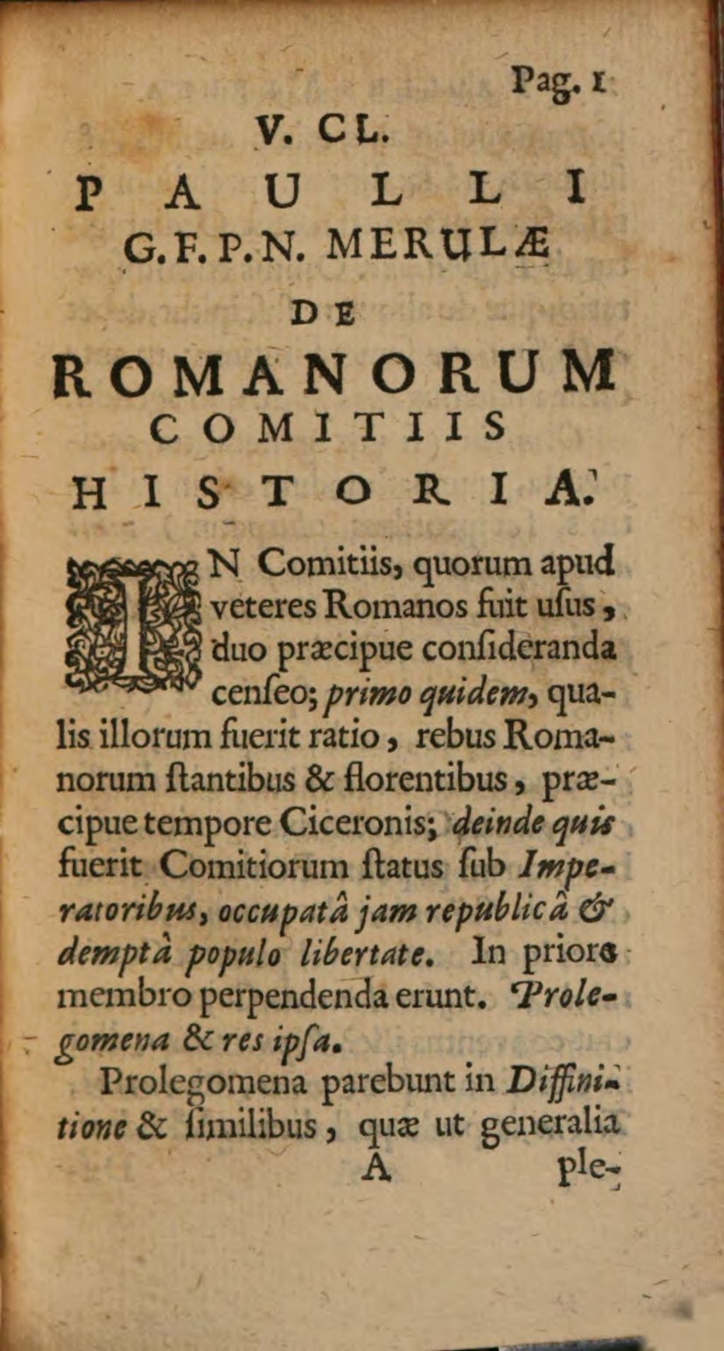 Cover of De Romanorum Comitiis et Praemiis