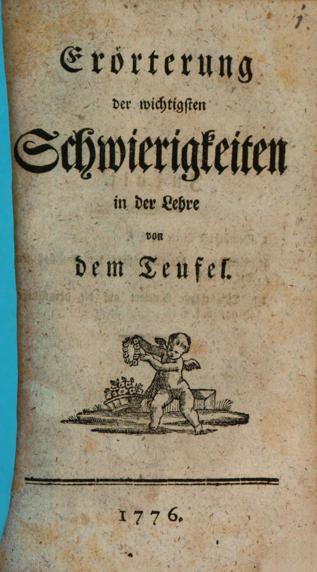 Cover of Erörterung der wichtigsten Schwierigkeiten in der Lehre vom Teufel