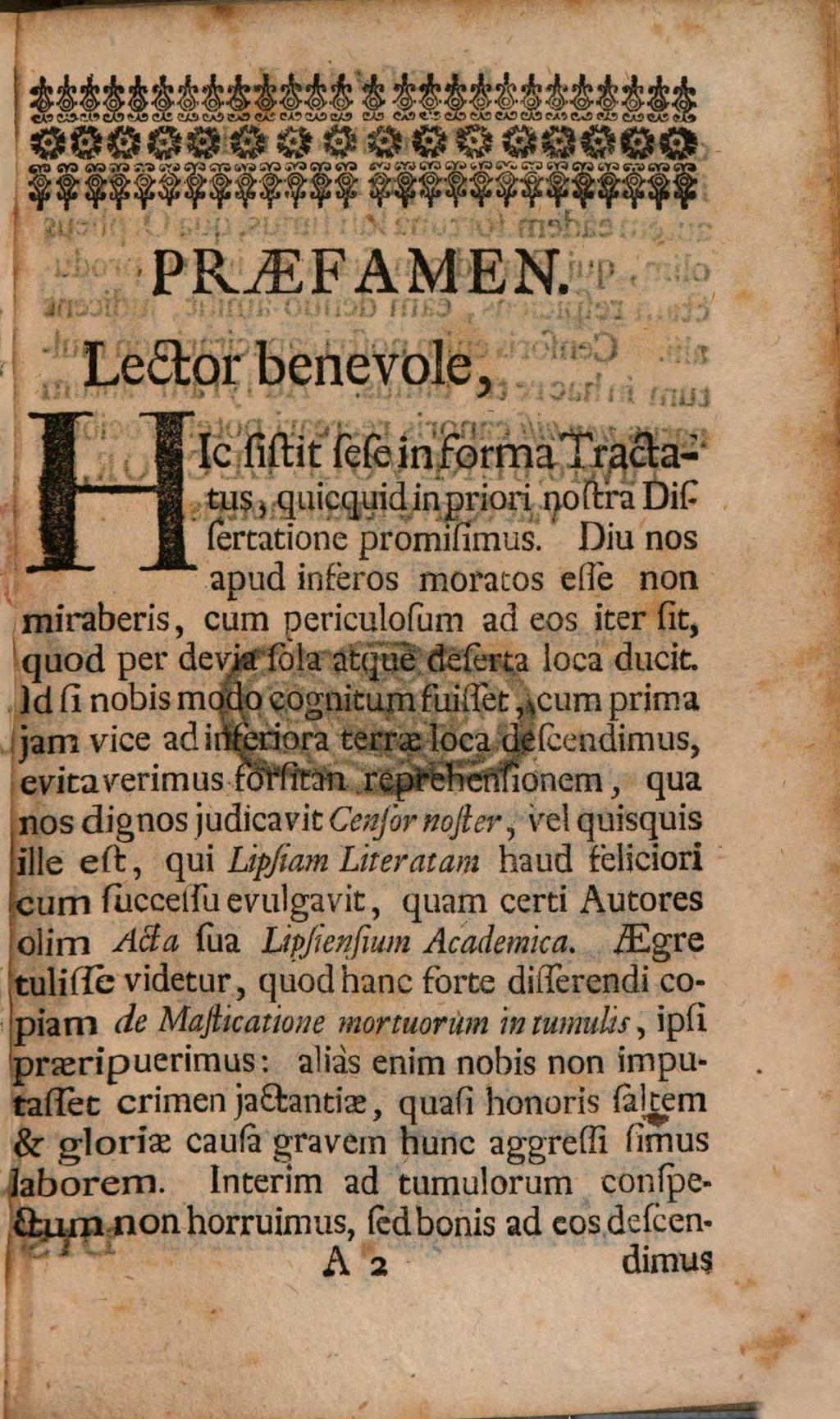 Cover of M. Michaelis Ranfftii, V. D. M. De Masticatione Mortuorum In Tumulis (Oder von dem Kauen und Schmatzen Der Todten in Gräbern,) Liber Singularis