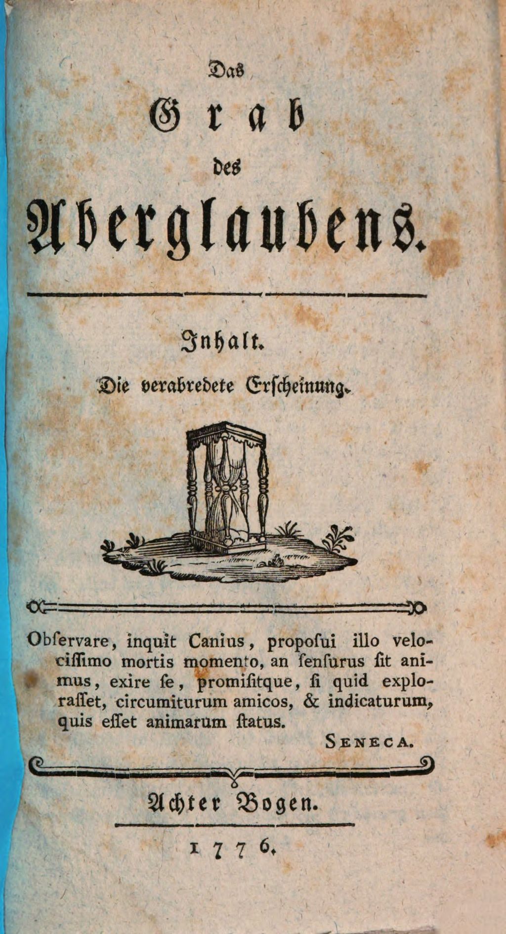 Cover of Das Grab des Aberglauben. 8, Die verabredete Erscheinung