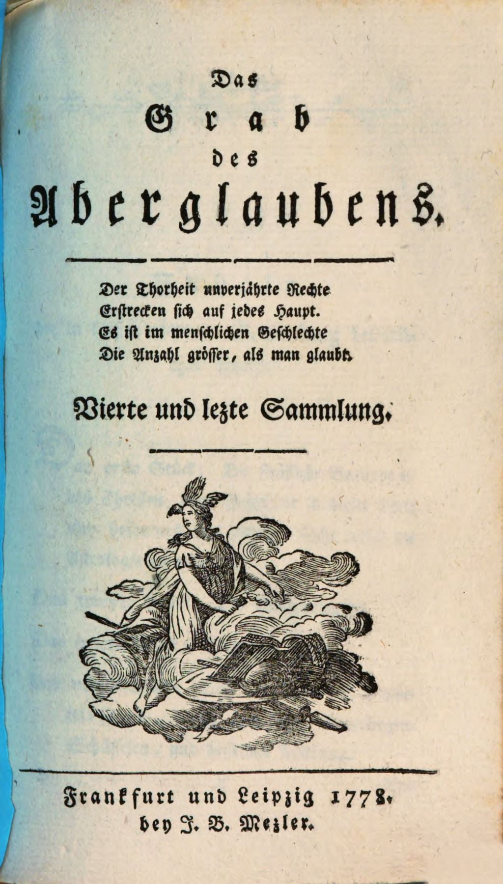 Cover of Das Grab des Aberglaubens. Vierte und letzte Sammlung