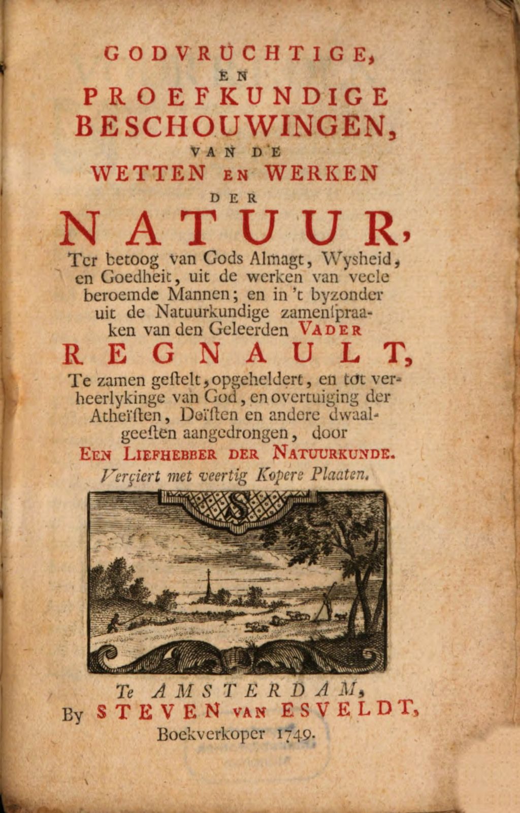 Cover of Godvruchtige, En Proefkundige Beschouwingen, Van De Wetten En Werken Der Natuur