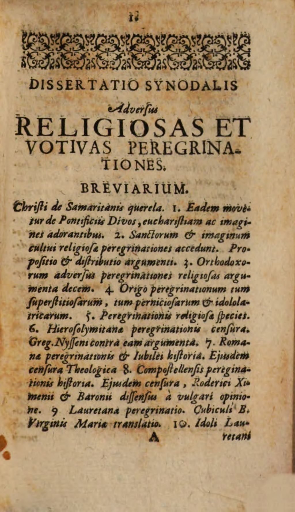 Cover of Dissertatio de Peregrinationibus religiosis