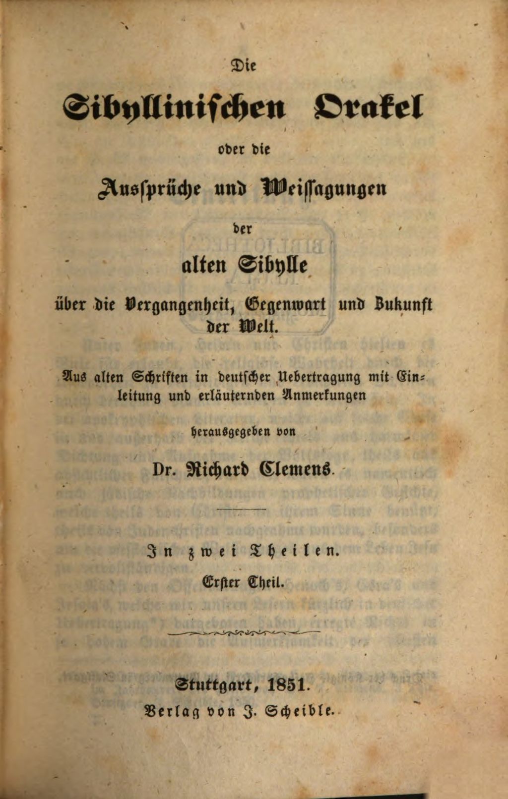 Cover of Die sibyllinischen Orakel