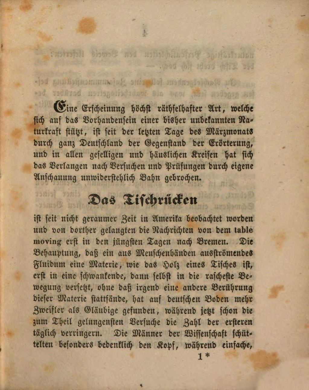Cover of Das Tischrücken
