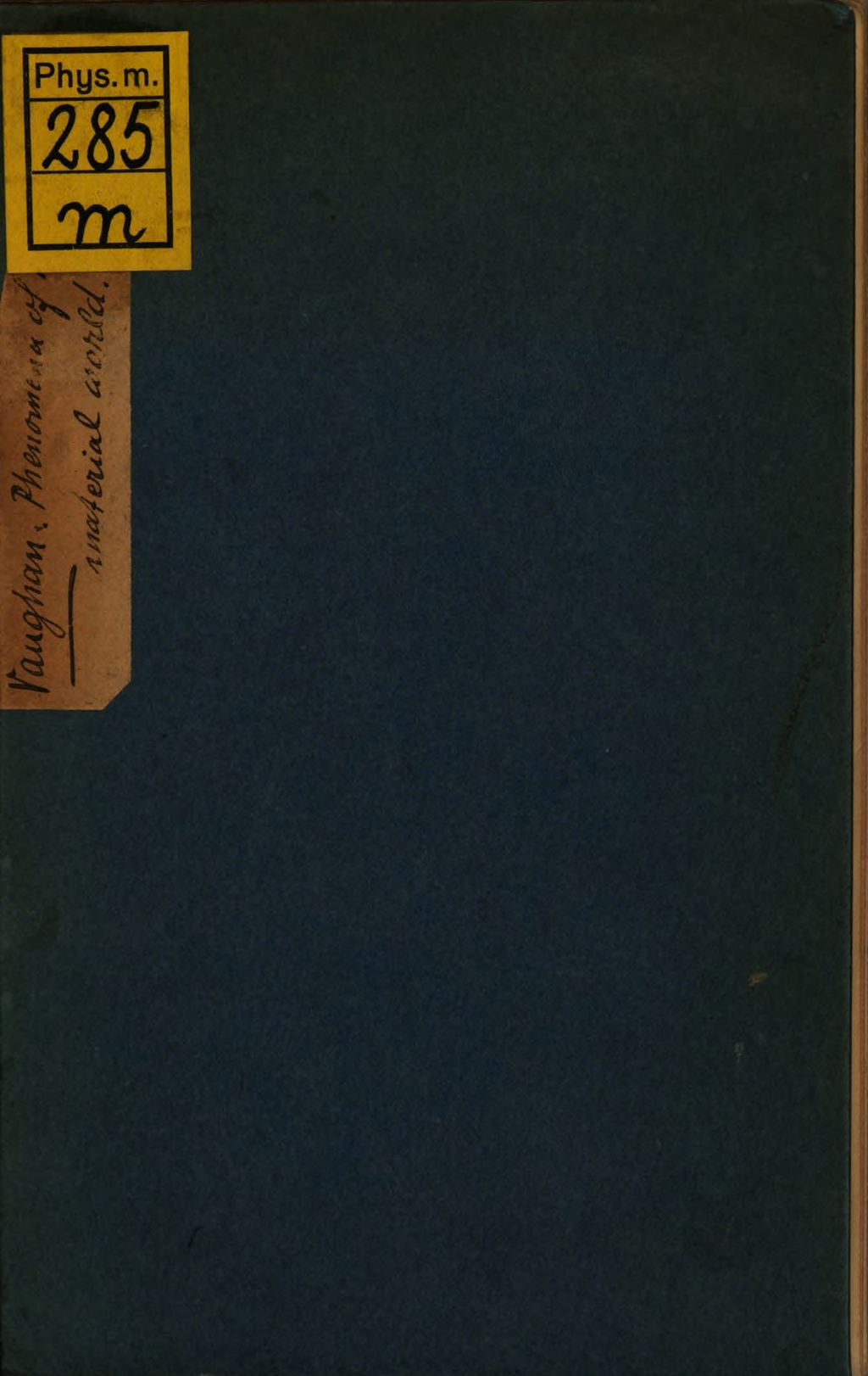 Cover of Phenomena of the material world. Number 1