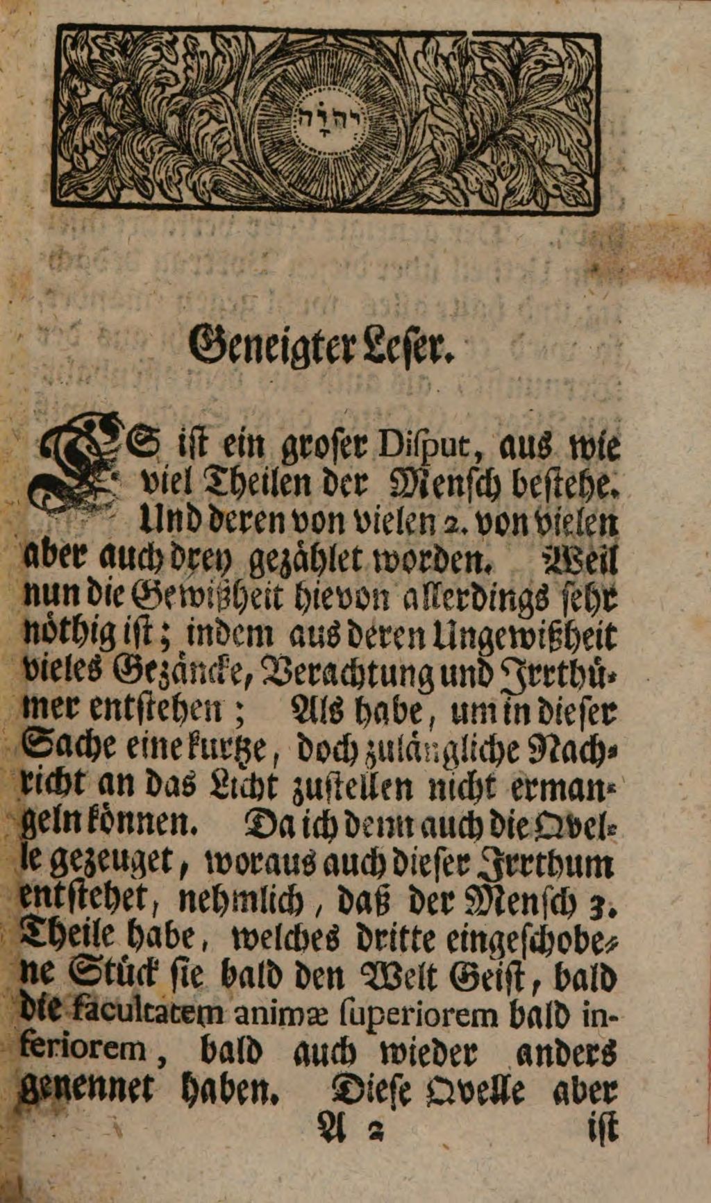 Cover of Der eingeschlichene, nun aber Wieder ausgemertzte Dritte Theil des Menschen