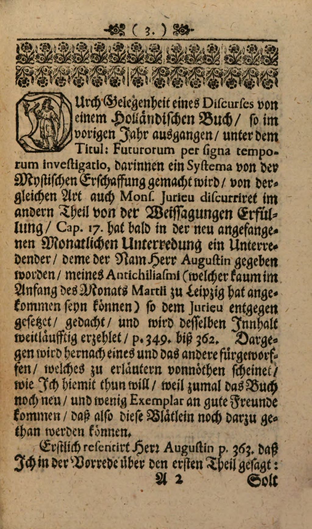 Cover of Caspar Heunischens Erläuterung einiger Scrupel, welche über seinem jüngst ausgelassenen Teutschen Antichiliasmo in denen zu Leipzig neulichst angefangenen monatlichen Unterredungen im Monat Martio moviert und angeregt worden
